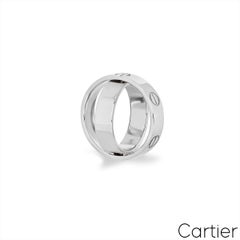 Cartier 18k White Gold Spicy Love Ring, Size 54, France, 21st Century