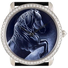 Cartier White Gold Ronde Louise XL Year Of The Horse Manual Wristwatch