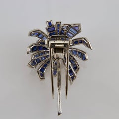 Cartier  Sapphire  Diamond Palm Tree Brooch, circa 1970