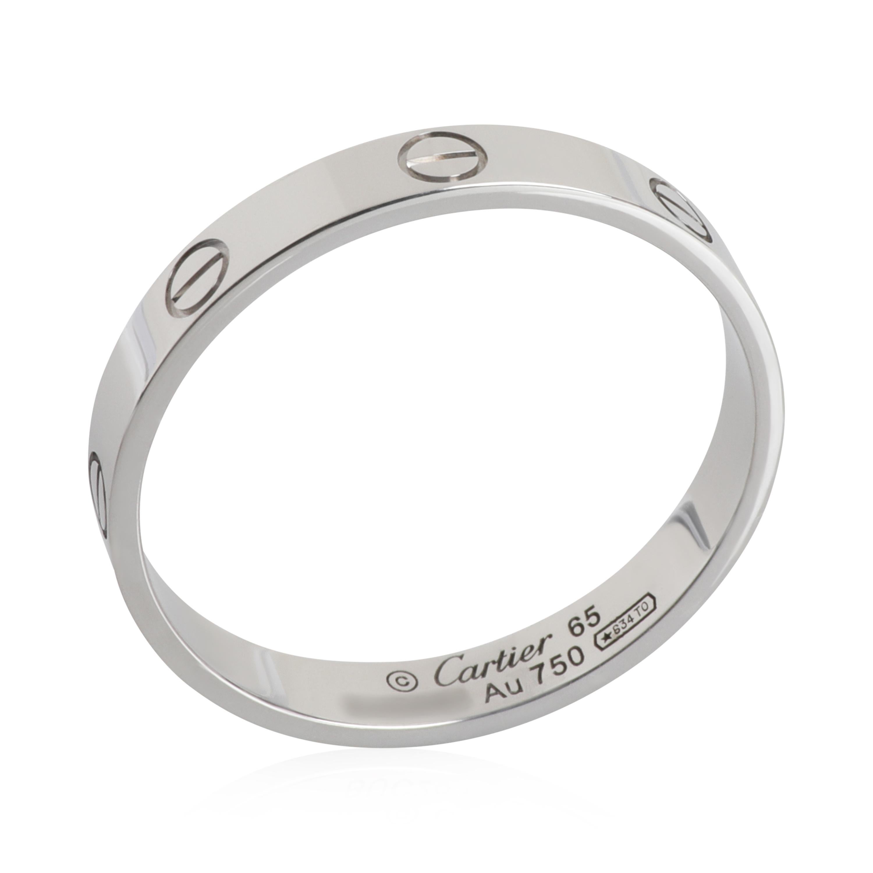 Cartier Oro Bianco  Anello dell'amore Model No. In condizioni ottime in vendita a New York, NY