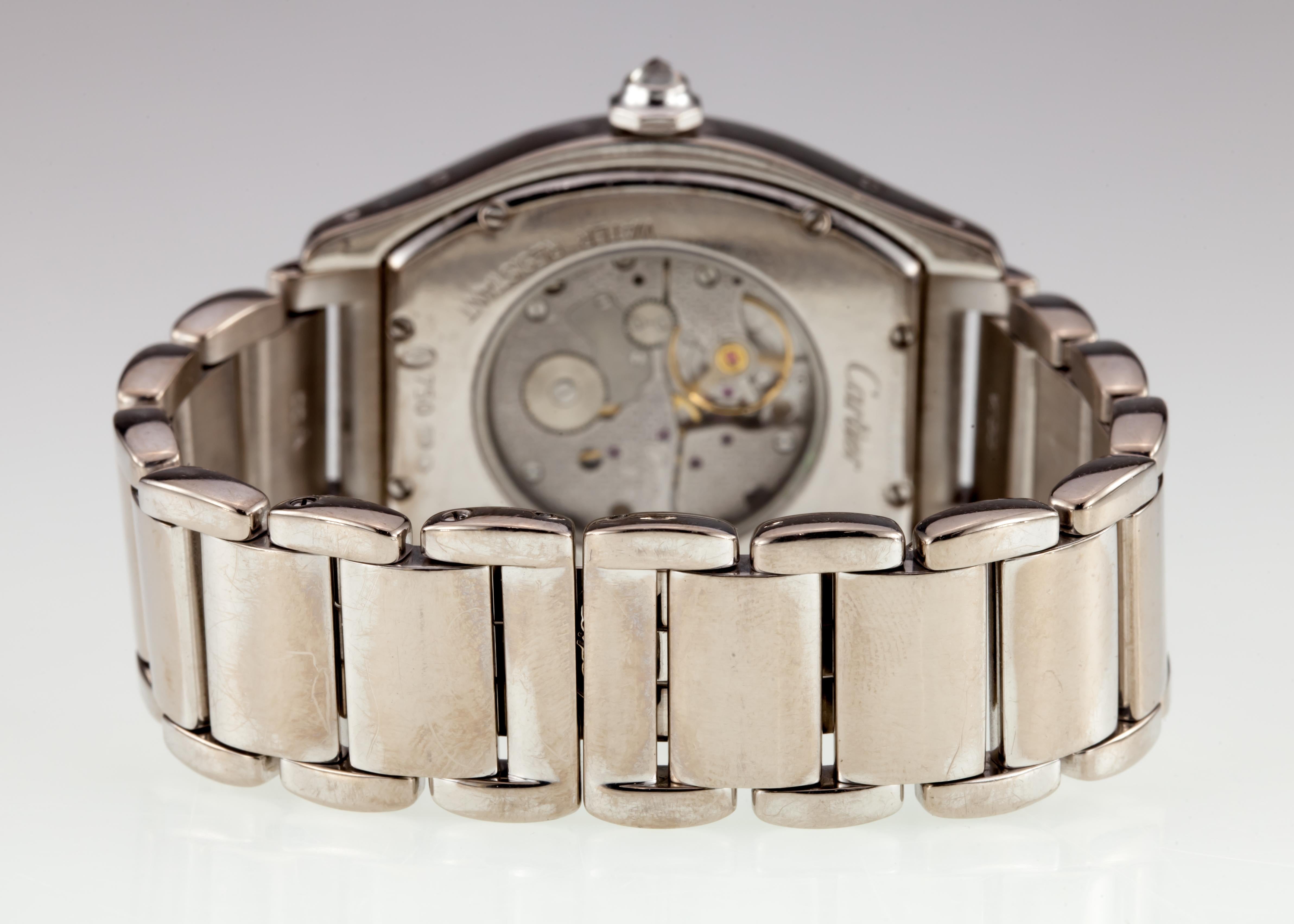 Cartier Montre mécanique Tortue en or blanc avec diamants d'usine 2497 Pour femmes en vente