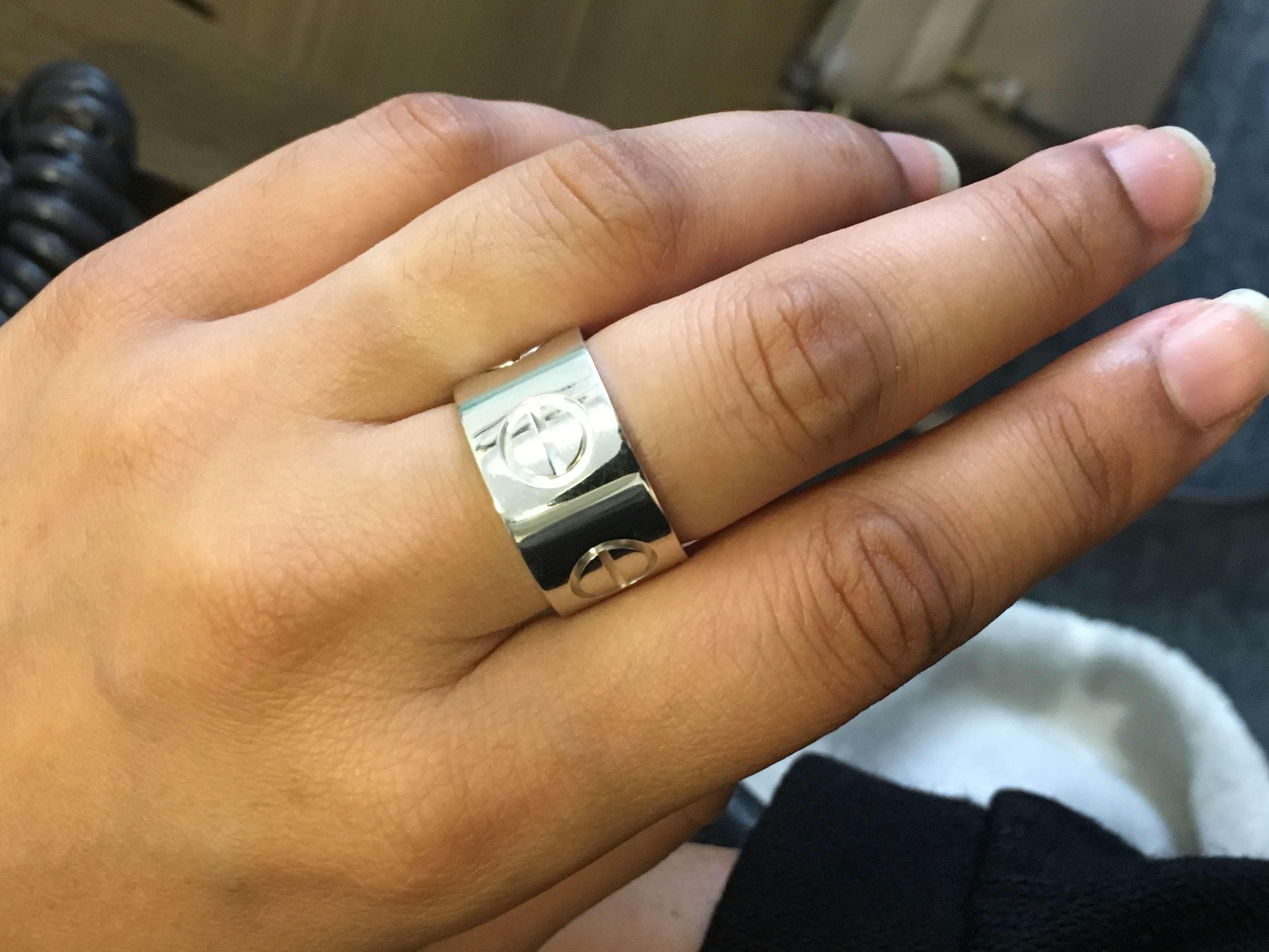 silver love ring cartier