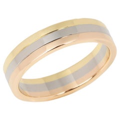 Cartier White Gold, Yellow Gold And Rose Gold Vendôme Louis Cartier Wedding Band