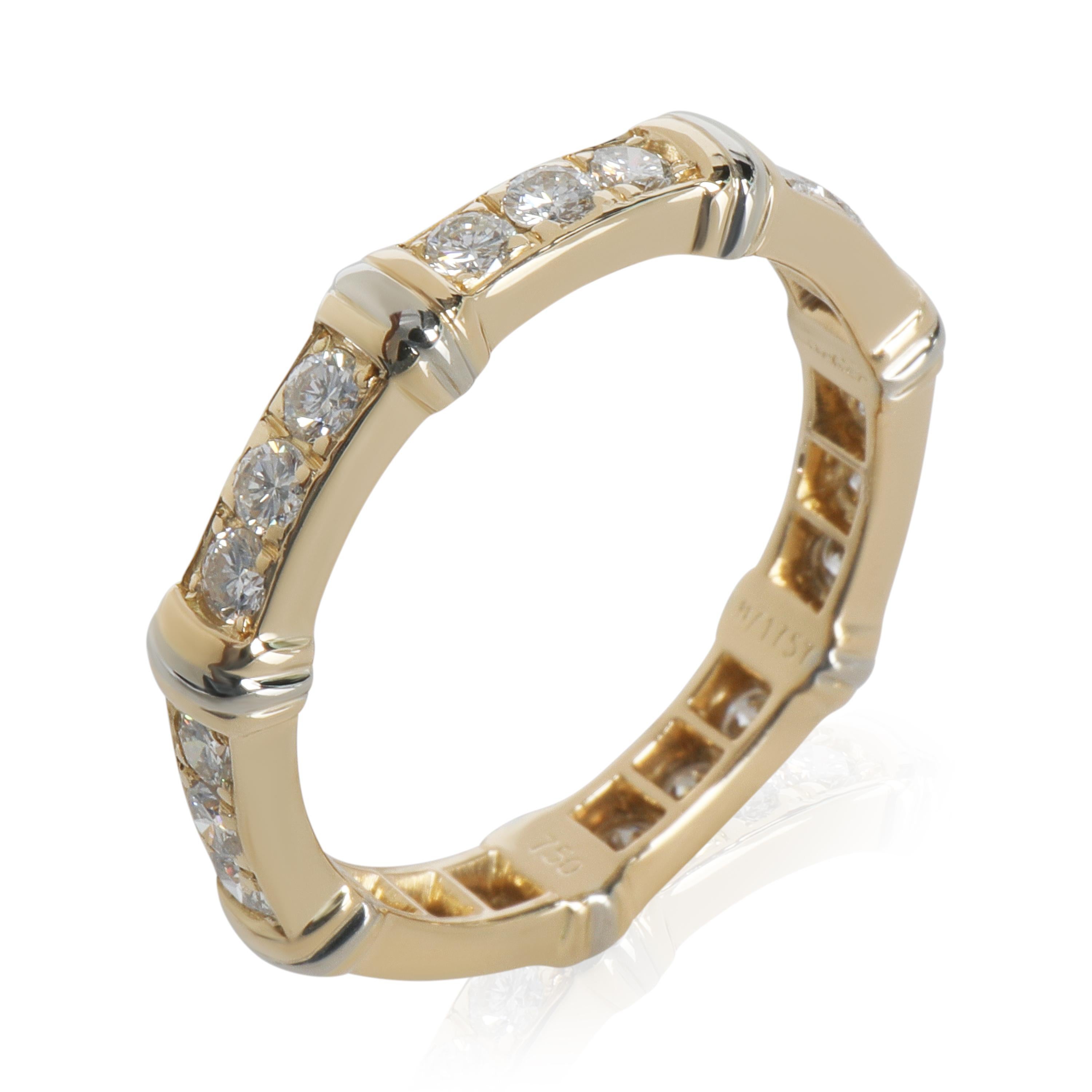 Anillo Cartier Oro Blanco y Oro Amarillo Diamante Vintage Contessa en Excelente estado para la venta en New York, NY