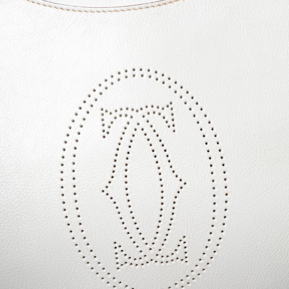 Cartier White Leather Small Marcello De Cartier Bag 3
