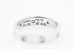 Cartier White Love Wedding Band Gold 8 Diamonds Ring