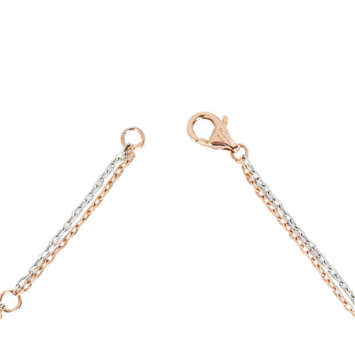 Cartier White & Rose Gold Diamond Love Necklace B7219700 Bon état - En vente à London, GB