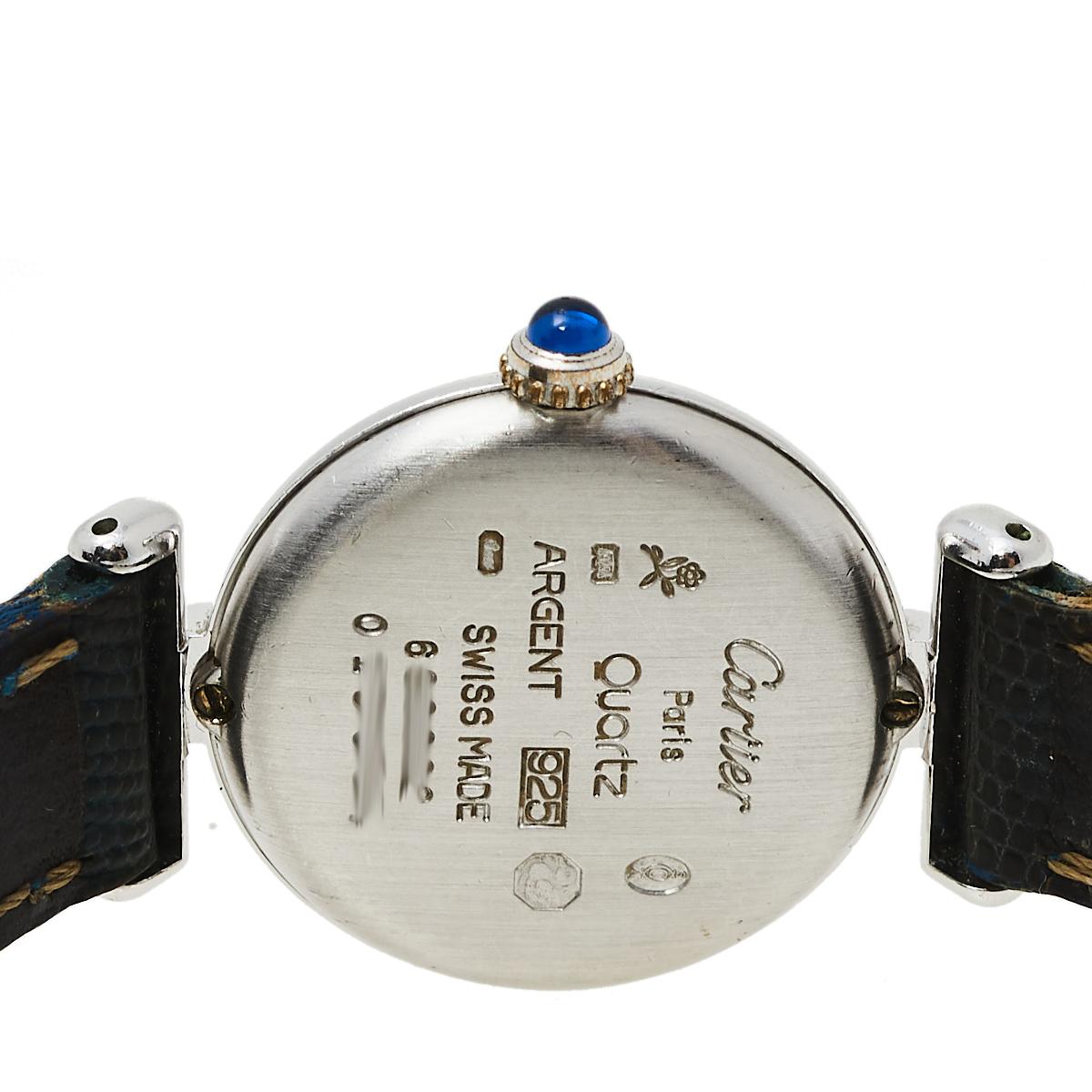 Cartier White Silver Must De Cartier Colisee 690002 Women's Wristwatch 24 mm 1