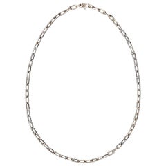 Collier Spartacus blanc de Cartier en or blanc 18 carats:: chaîne à maillons ovale