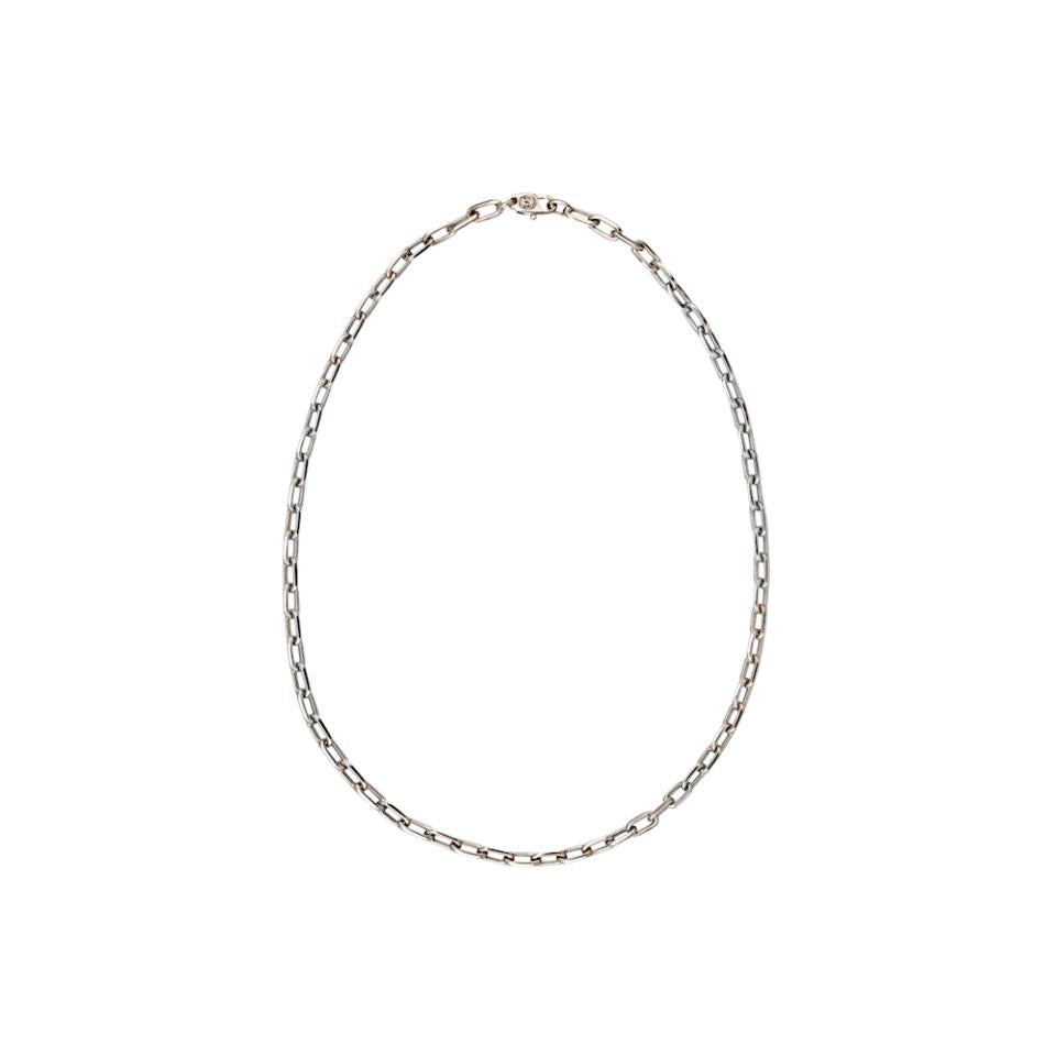 Cartier White Spartacus 18 Karat Gold Oval Link Chain Necklace