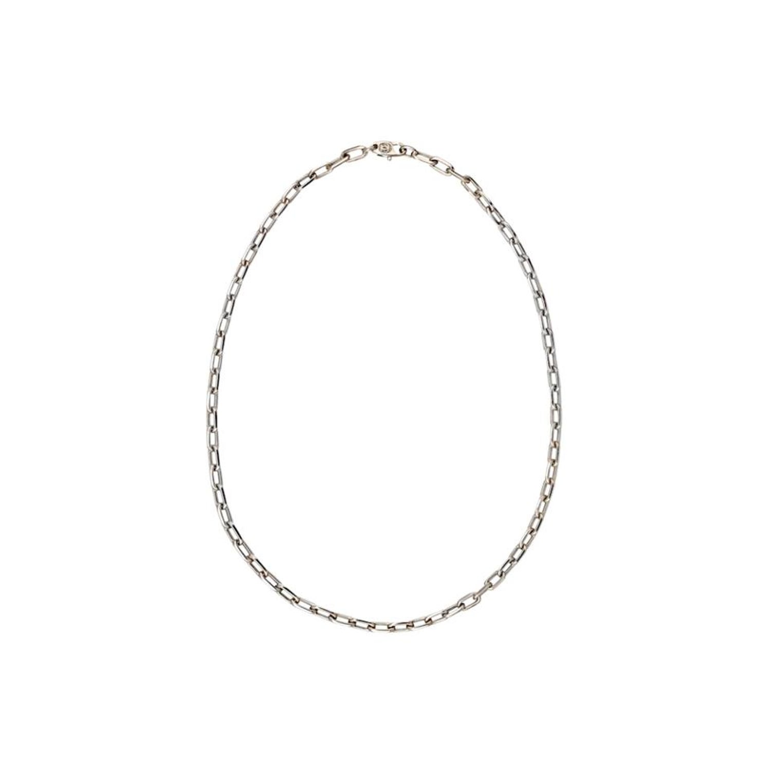 Cartier White Spartacus 18 Karat Gold Oval Link Chain Necklace at 1stDibs