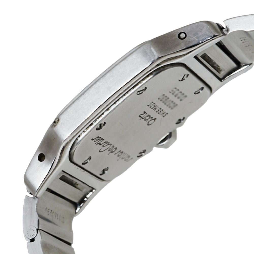 Cartier White Stainless Steel Santos Galbee 9057930 Women's Wristwatch 24MM 1