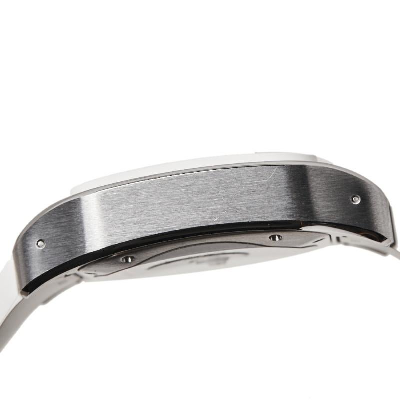 Cartier White Stainless Steel Santos Women's Wristwatch 33 mm 4