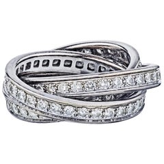 Cartier Weiß Trinity Damen Diamant 18 Karat Gold Ring