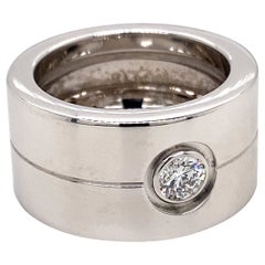 Anello Cartier Wide Love in oro bianco 18 carati con diamante