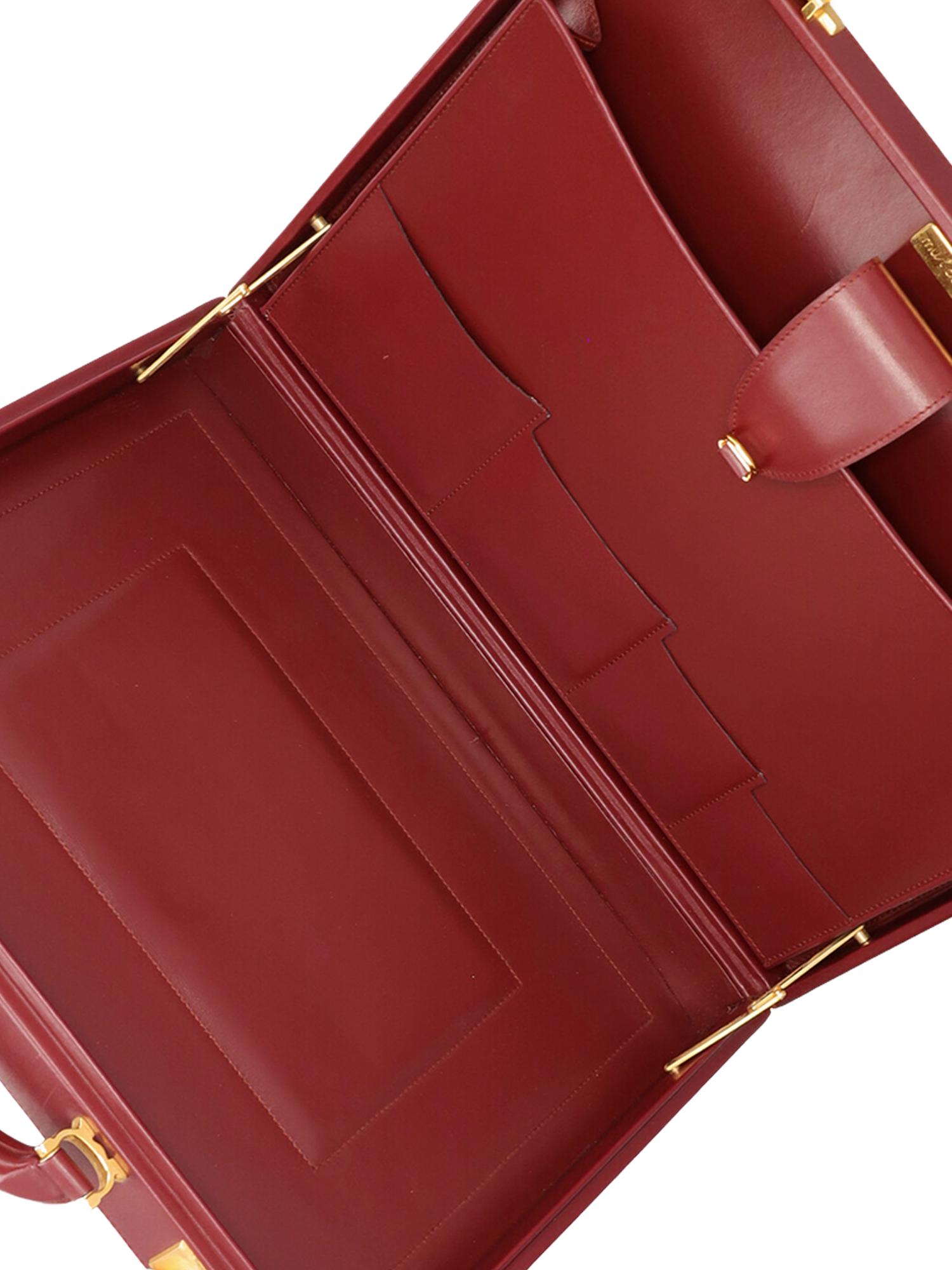 Cartier Women Handbags Burgundy Leather  For Sale 1