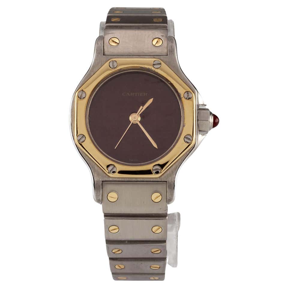 Cartier Santos Octagon 18 Karat Yellow Gold Automatic Women's Watch at ...