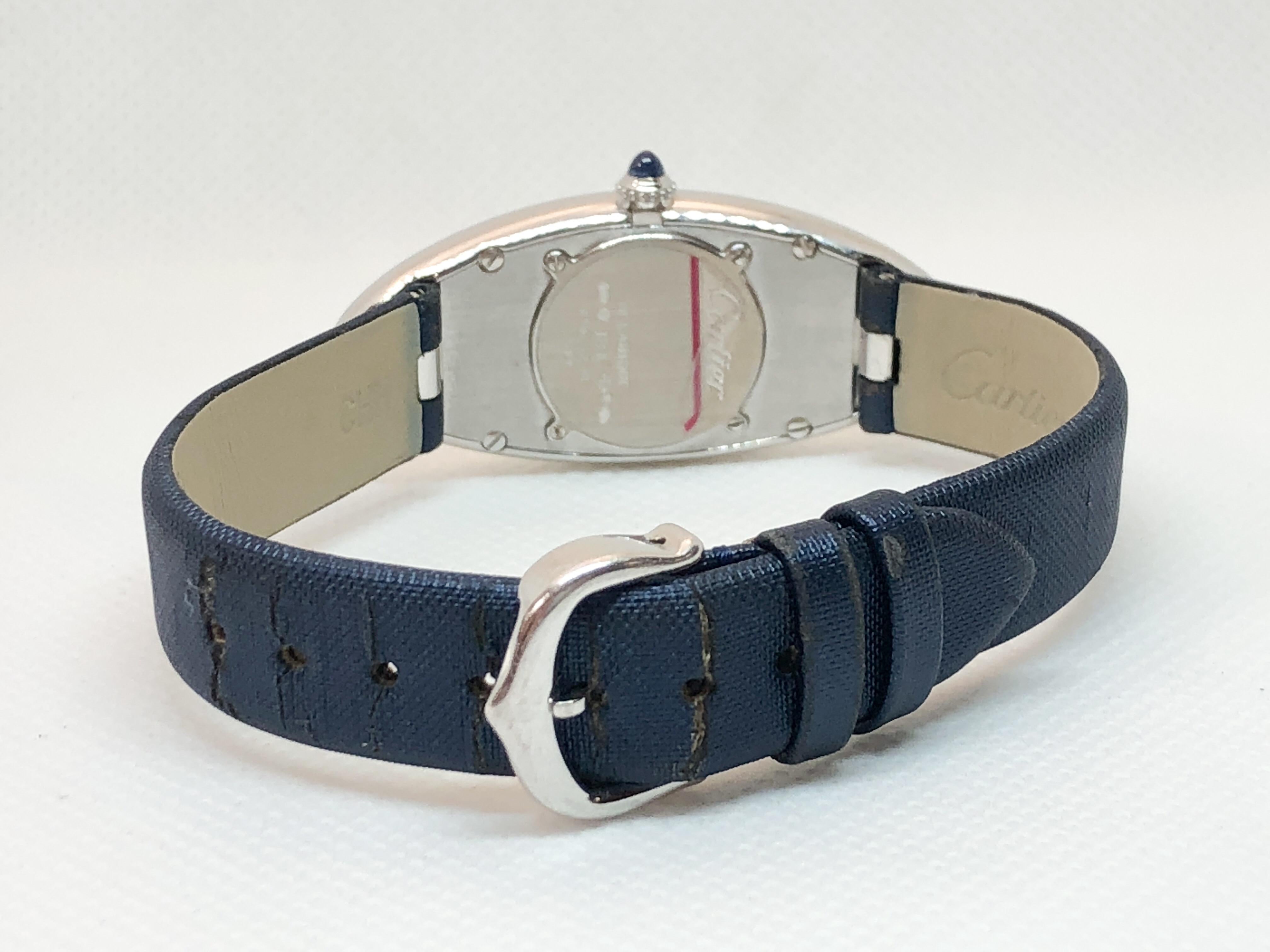 Cartier Women's Baignoire Allongee 18 Karat White Gold Mechanical Watch 3
