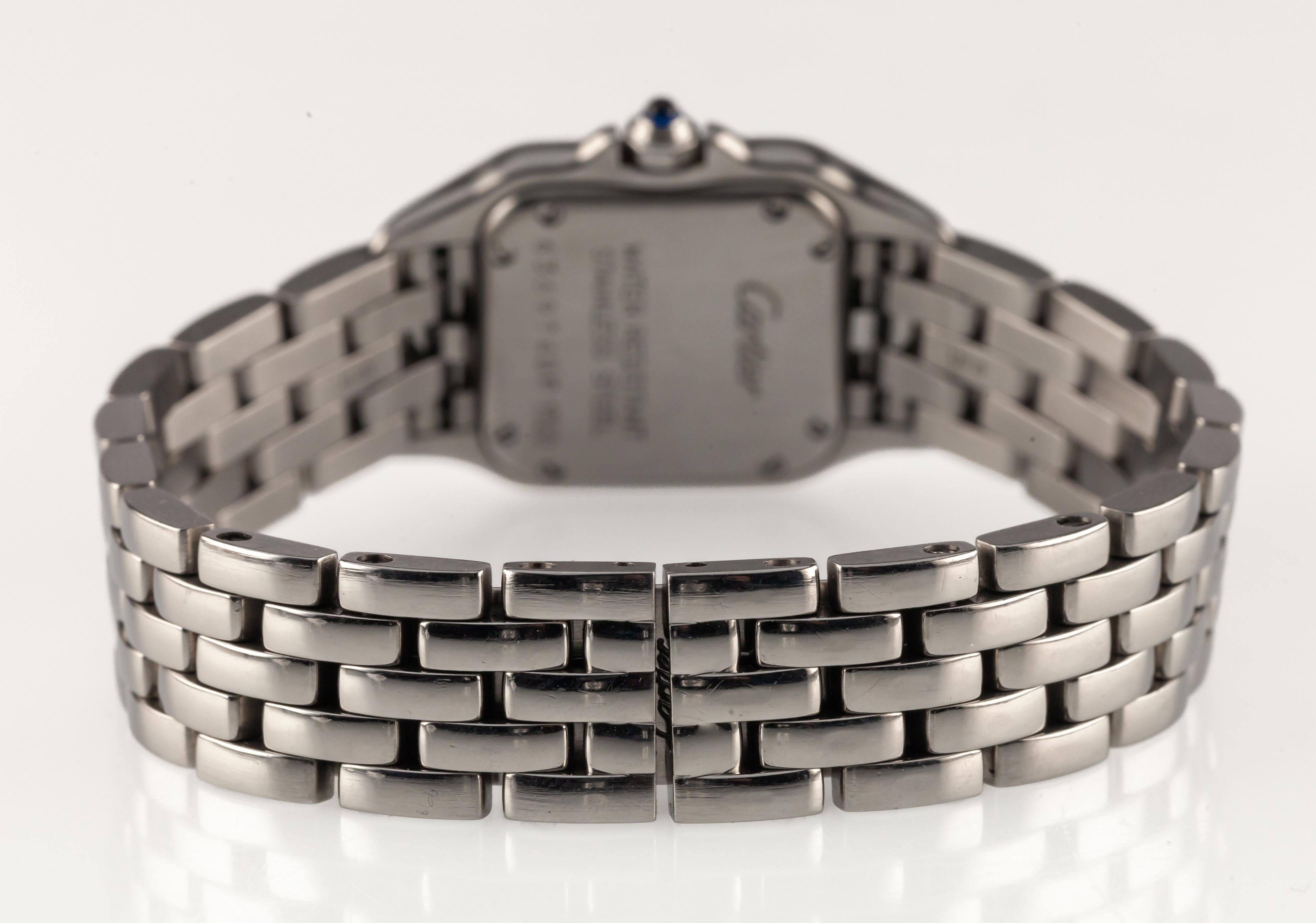 Women's or Men's Cartier Women's Stainless Steel Panthere Quartz Watch Serviced 1320