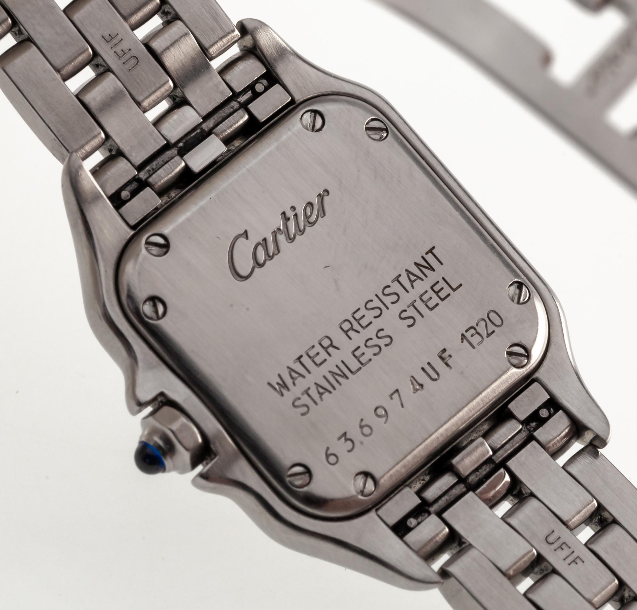 Cartier Women's Stainless Steel Panthere Quartz Watch Serviced 1320 1