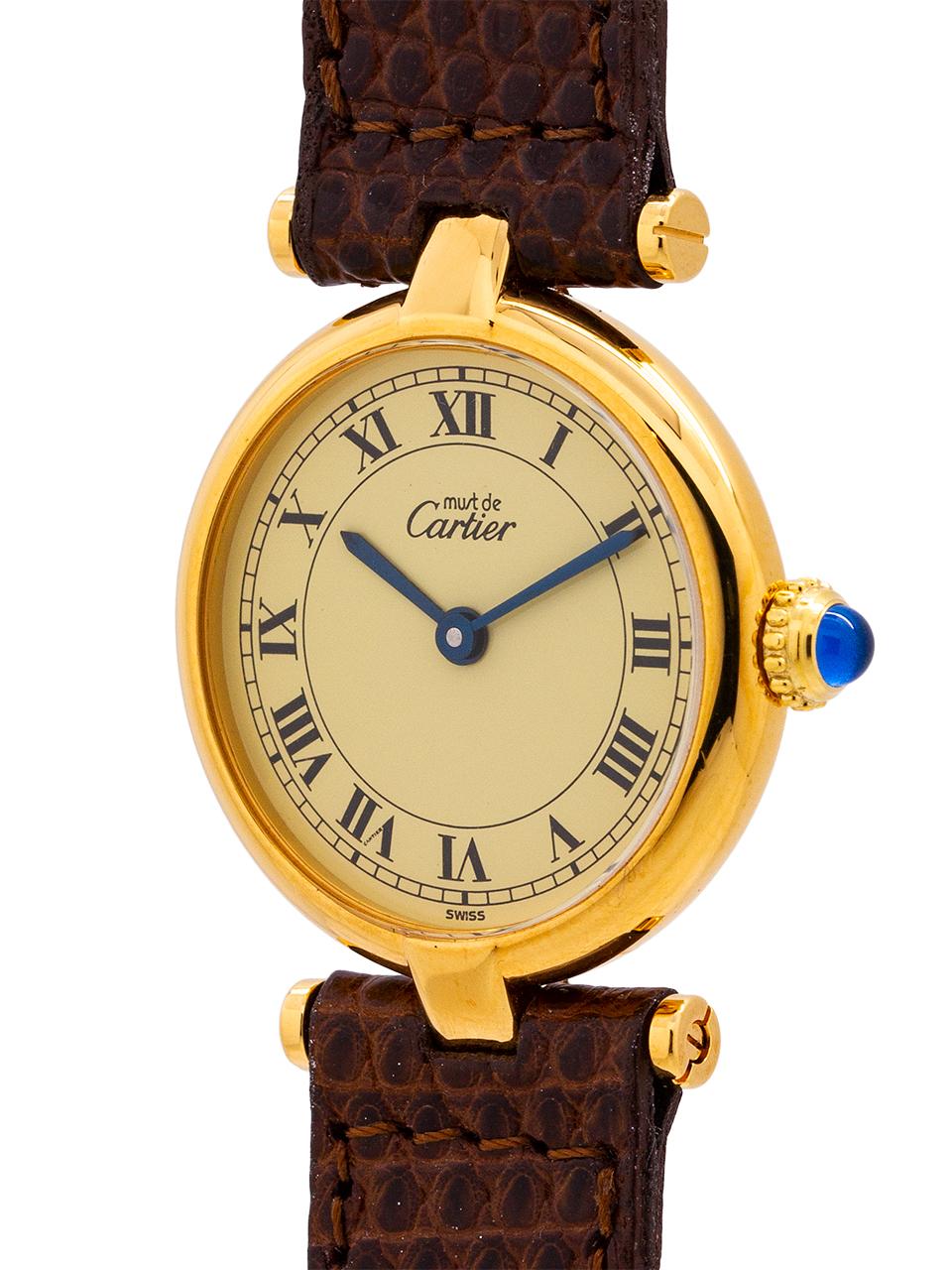 cartier vermeil watch price