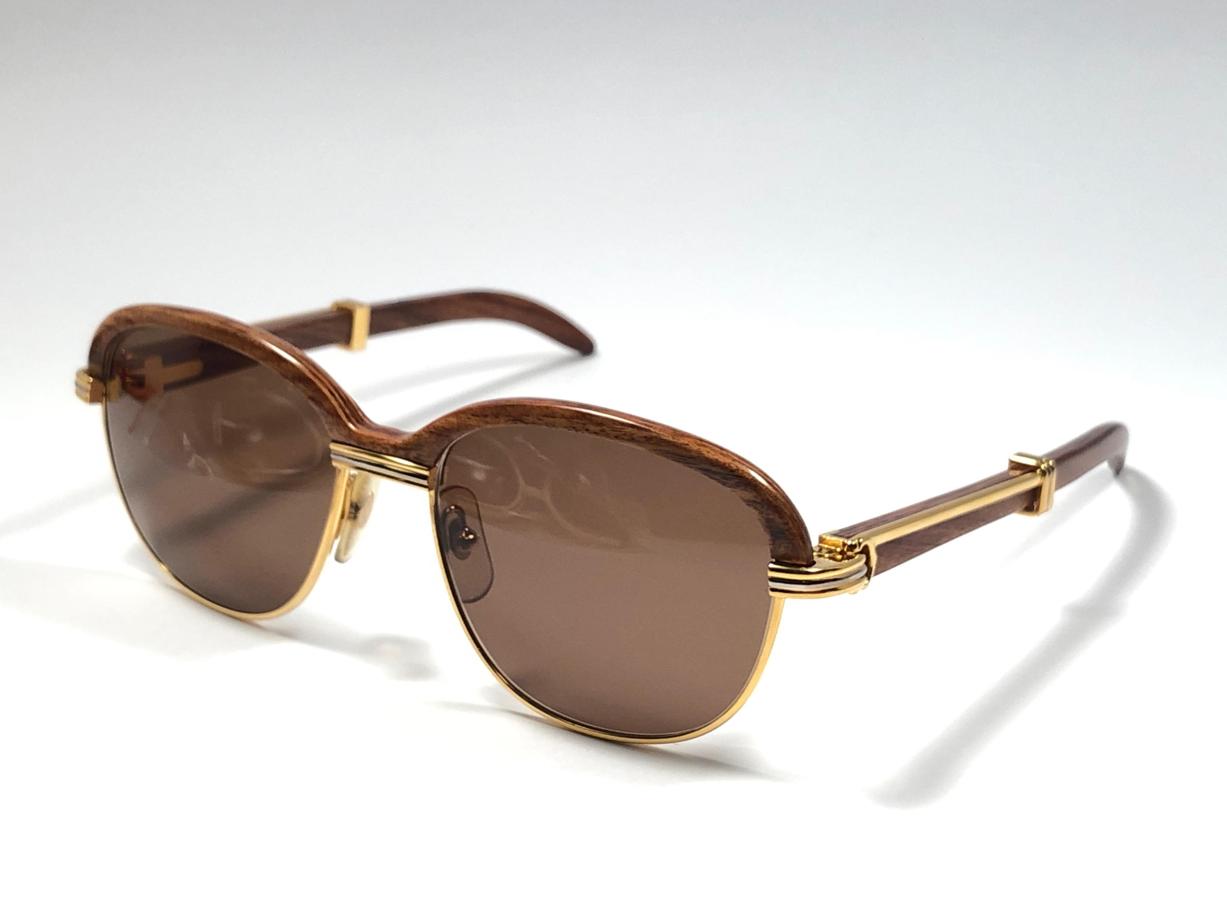 cartier monture bois
