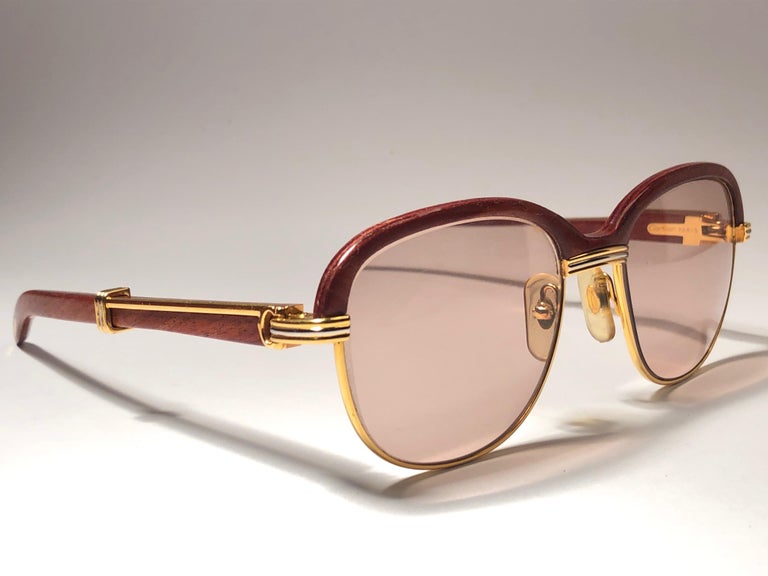 vintage cartier glasses wood