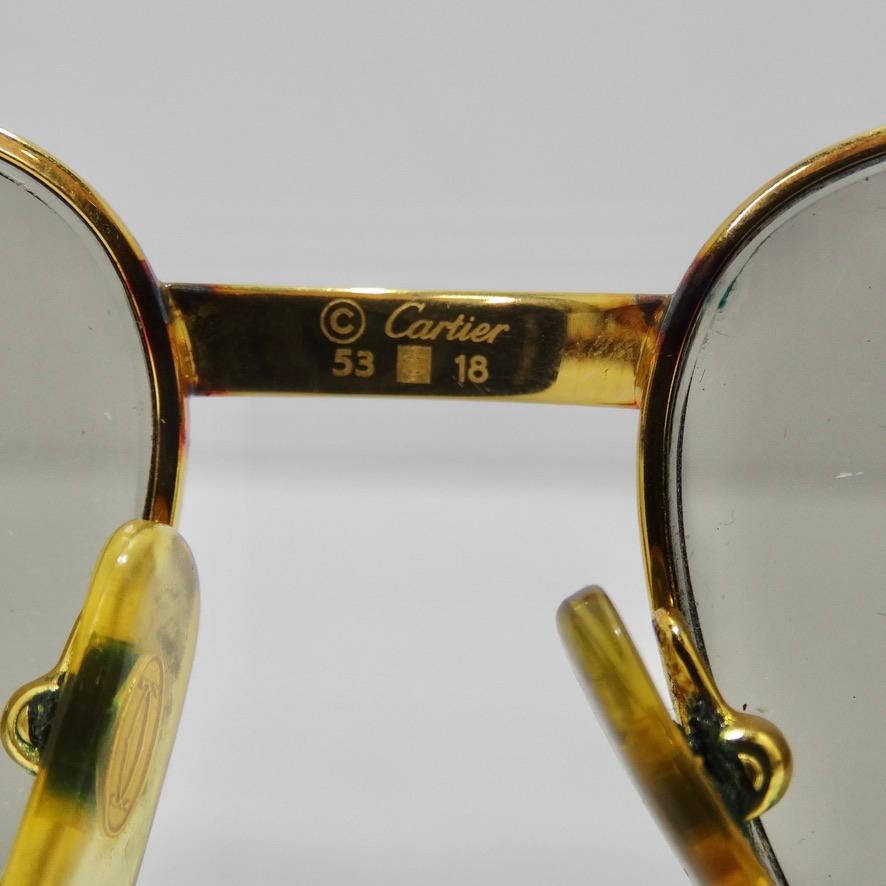 Cartier Wood Monceau Gold & Wood Sunglasses Circa 1990 7