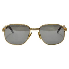 Retro Cartier Wood Monceau Gold & Wood Sunglasses Circa 1990