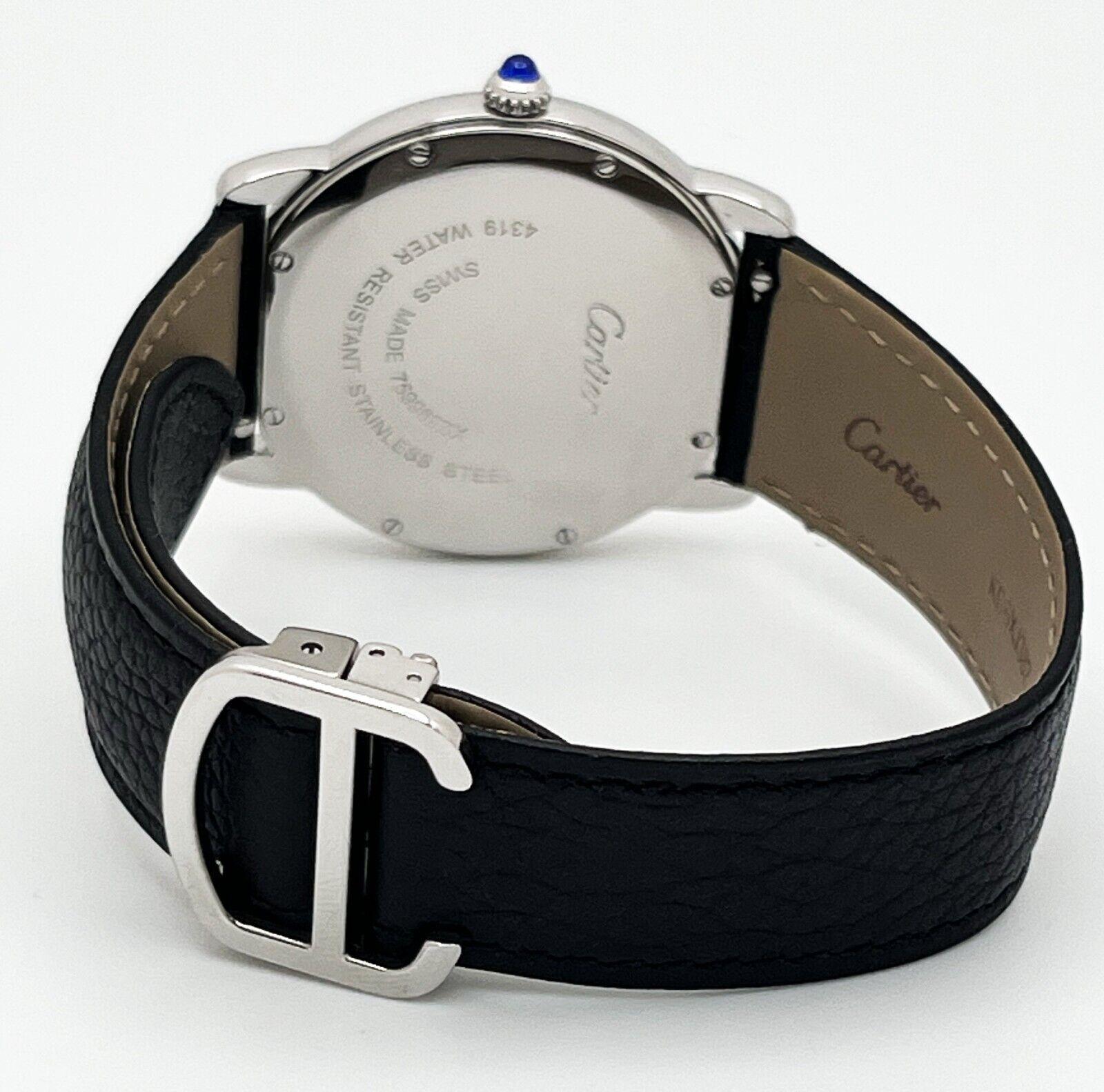 Cartier WSRN0029 Ref 4319 Ronde Solo Edelstahl Lederarmband 2021 3