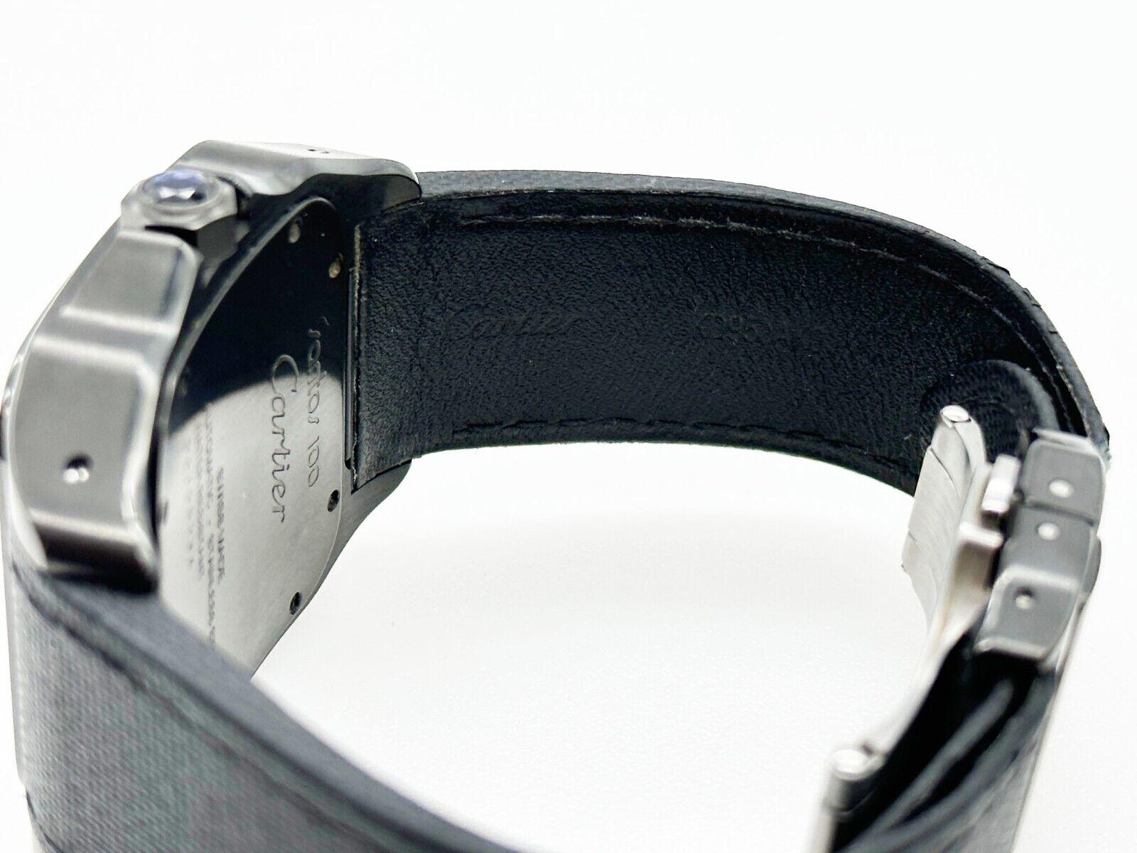 Cartier WSSA0006 Ref 3774 Santos 100 Kohlenstoff ADLC beschichtetes Stahlkastenpapier 2017 1