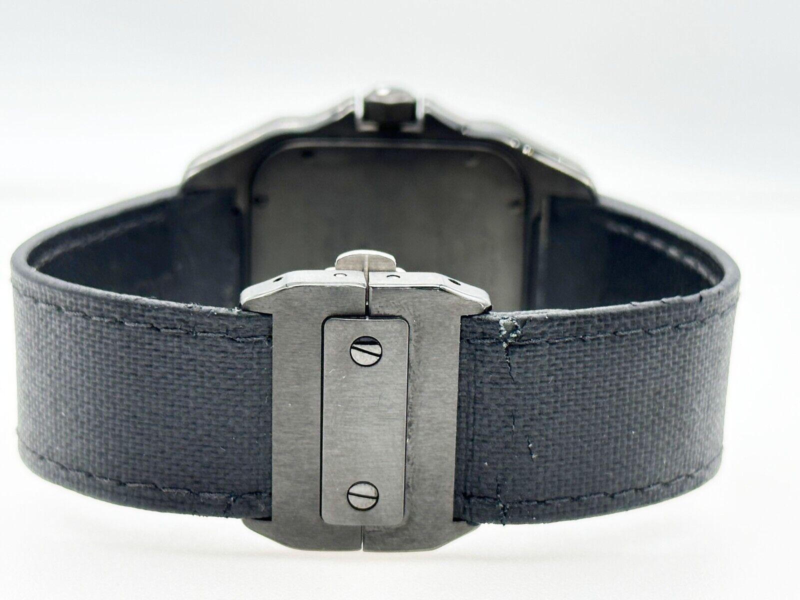 Cartier WSSA0006 Ref 3774 Santos 100 Kohlenstoff ADLC beschichtetes Stahlkastenpapier 2017 5