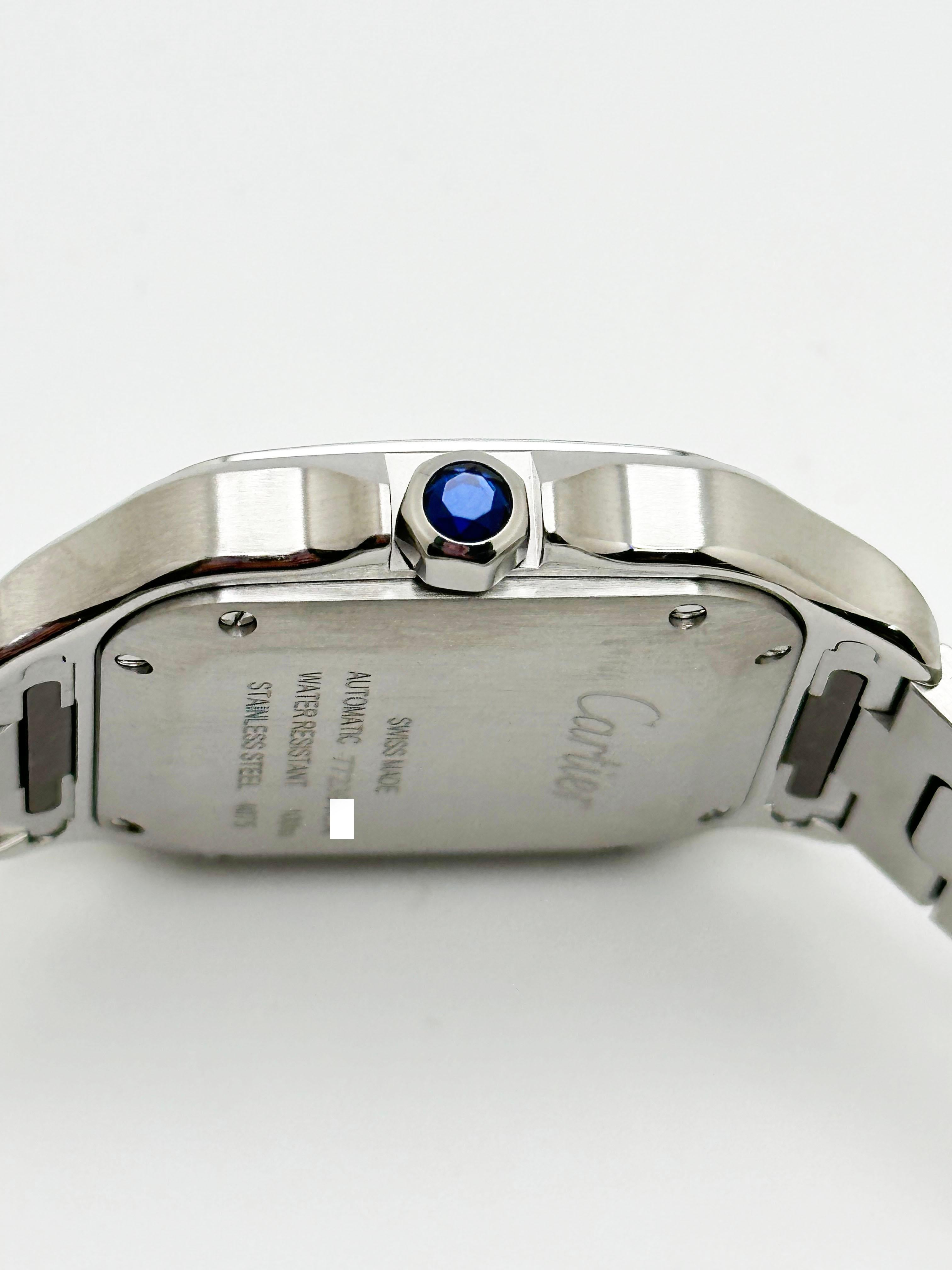 Cartier WSSA0029 Ref 4075 Santos Medium Stainless Steel Box Paper 2023 4