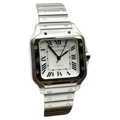 Cartier WSSA0029 Ref 4075 Santos Medium Stainless Steel Box Paper 2023