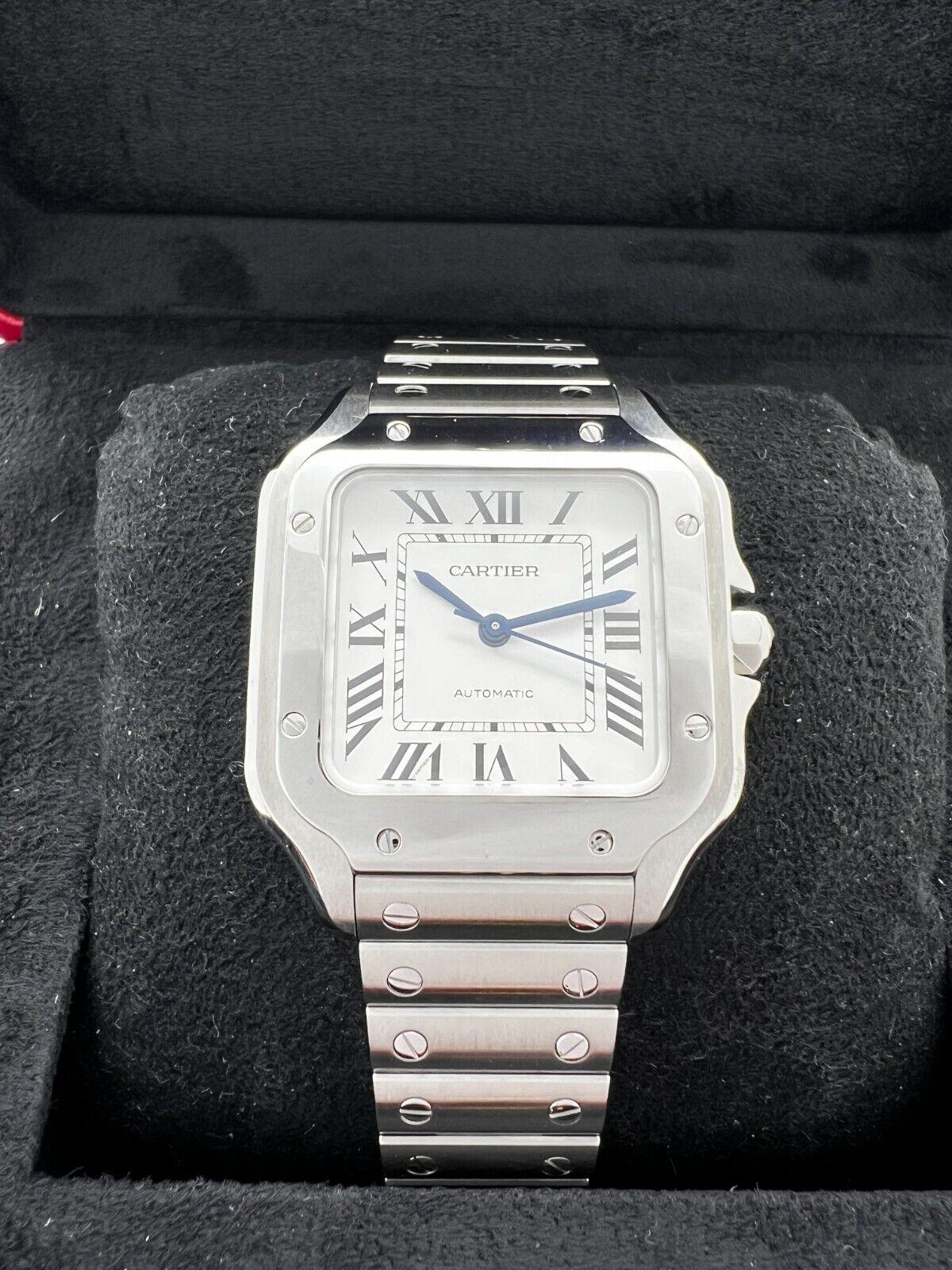 Cartier WSSA0029 Santos Medium Ref 4075 Silver Dial Stainless Box Paper 2022 5
