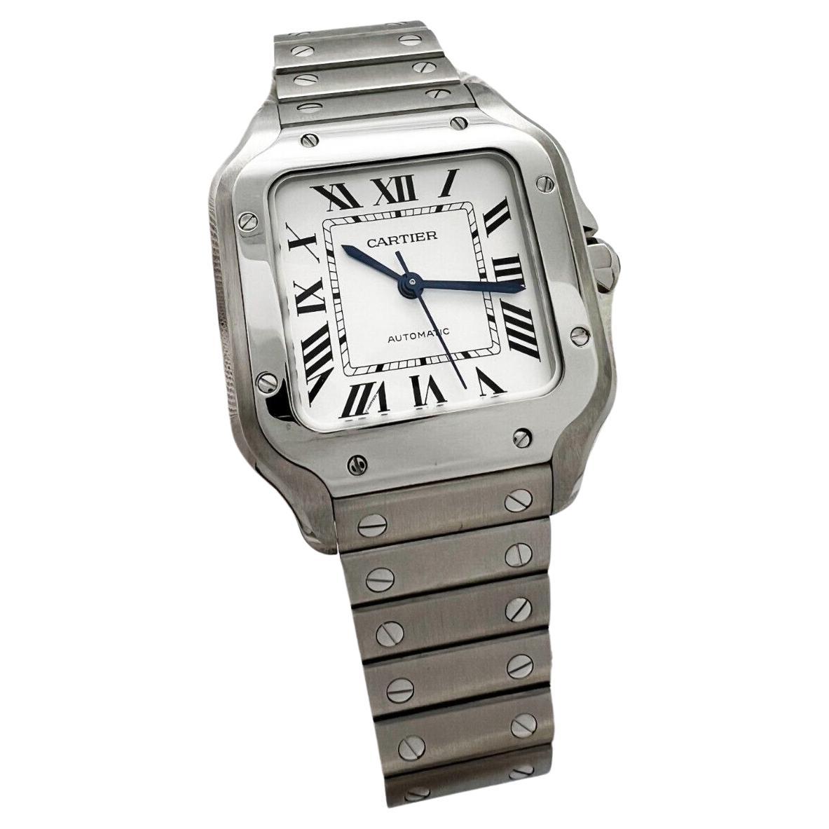 Cartier WSSA0029 Santos Medium Ref 4075 Silver Dial Stainless Box Paper 2022