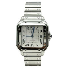 Cartier WSSA0029 Santos Medium Ref 4075 Edelstahl Box Papier 2021
