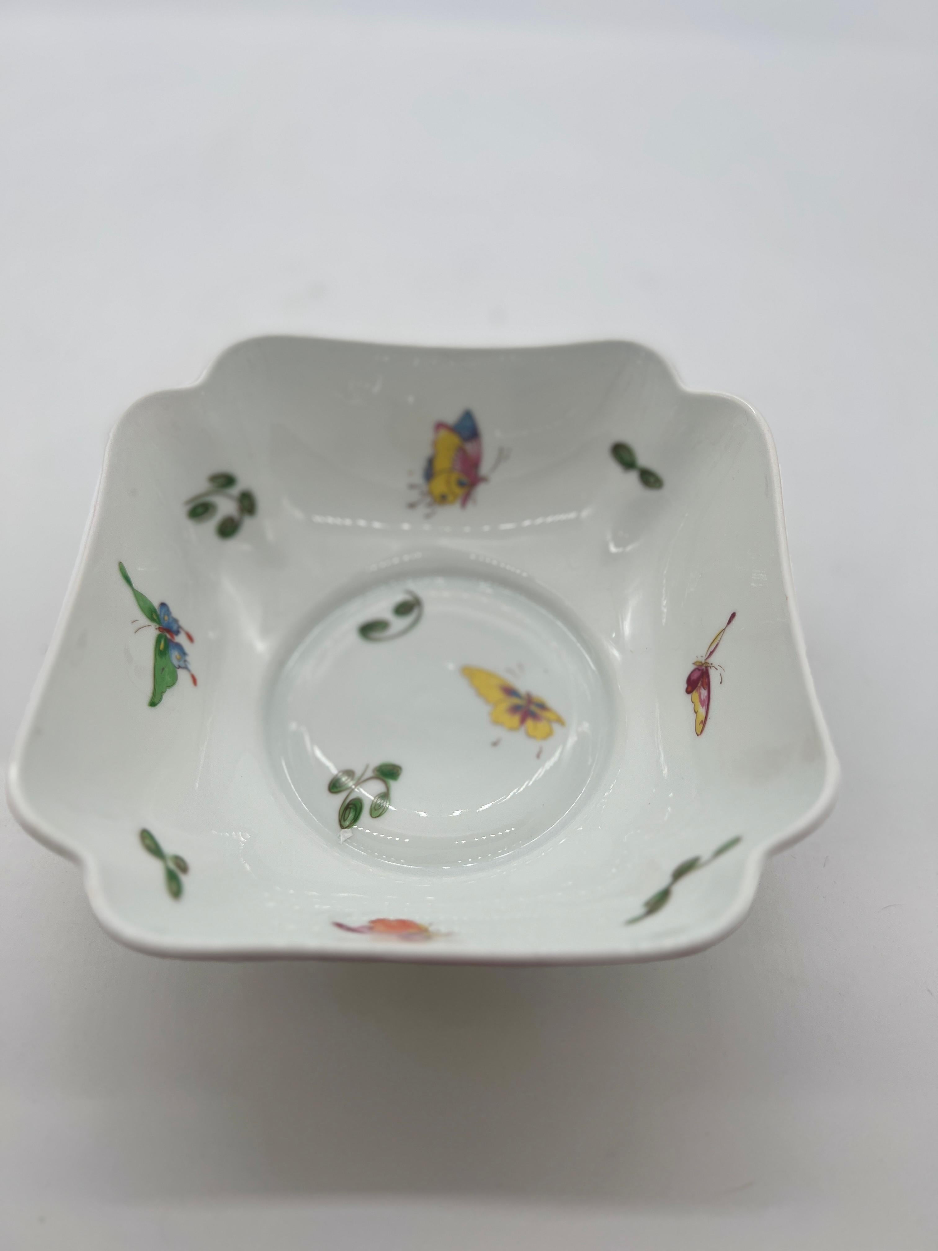 20th Century Cartier X Limoges Porcelain Butterfly Decorated French Bowl
