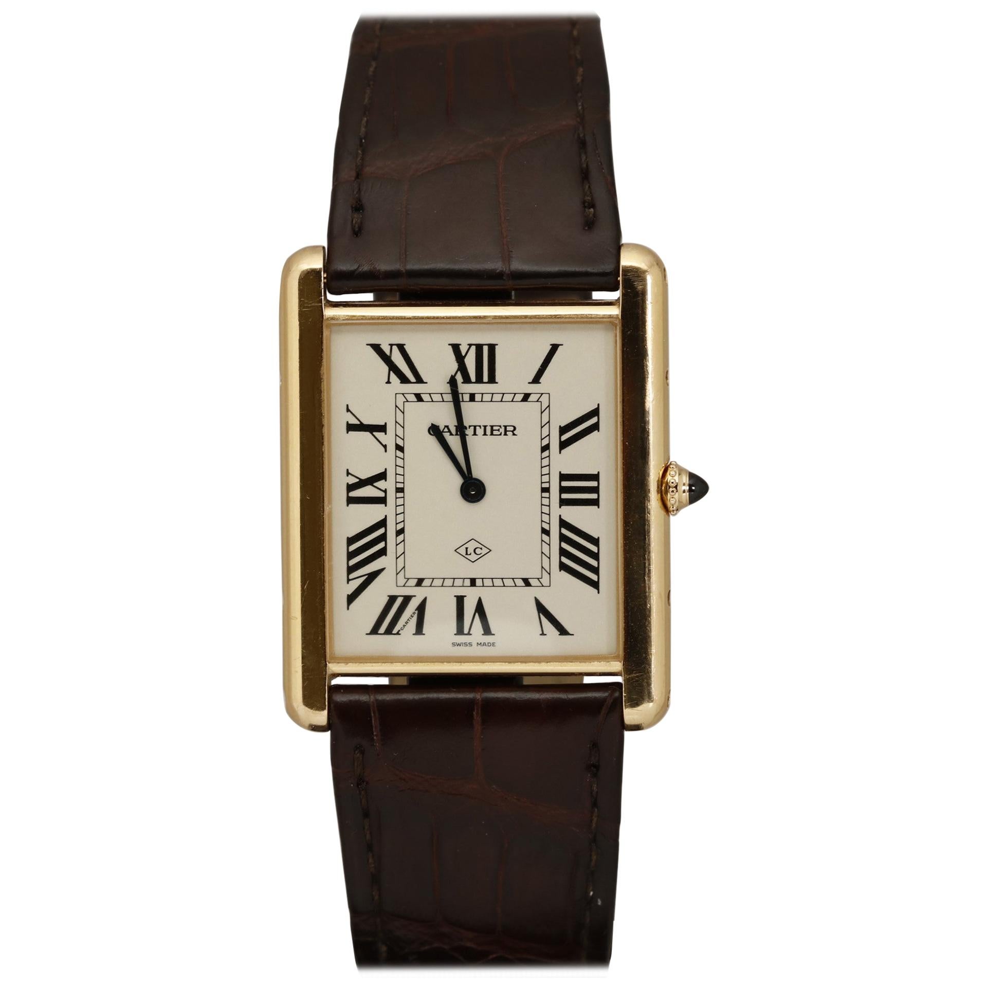 Cartier XL Tank Louis Collaborateur 2013 18k Rose Gold Wristwatch, Modern
