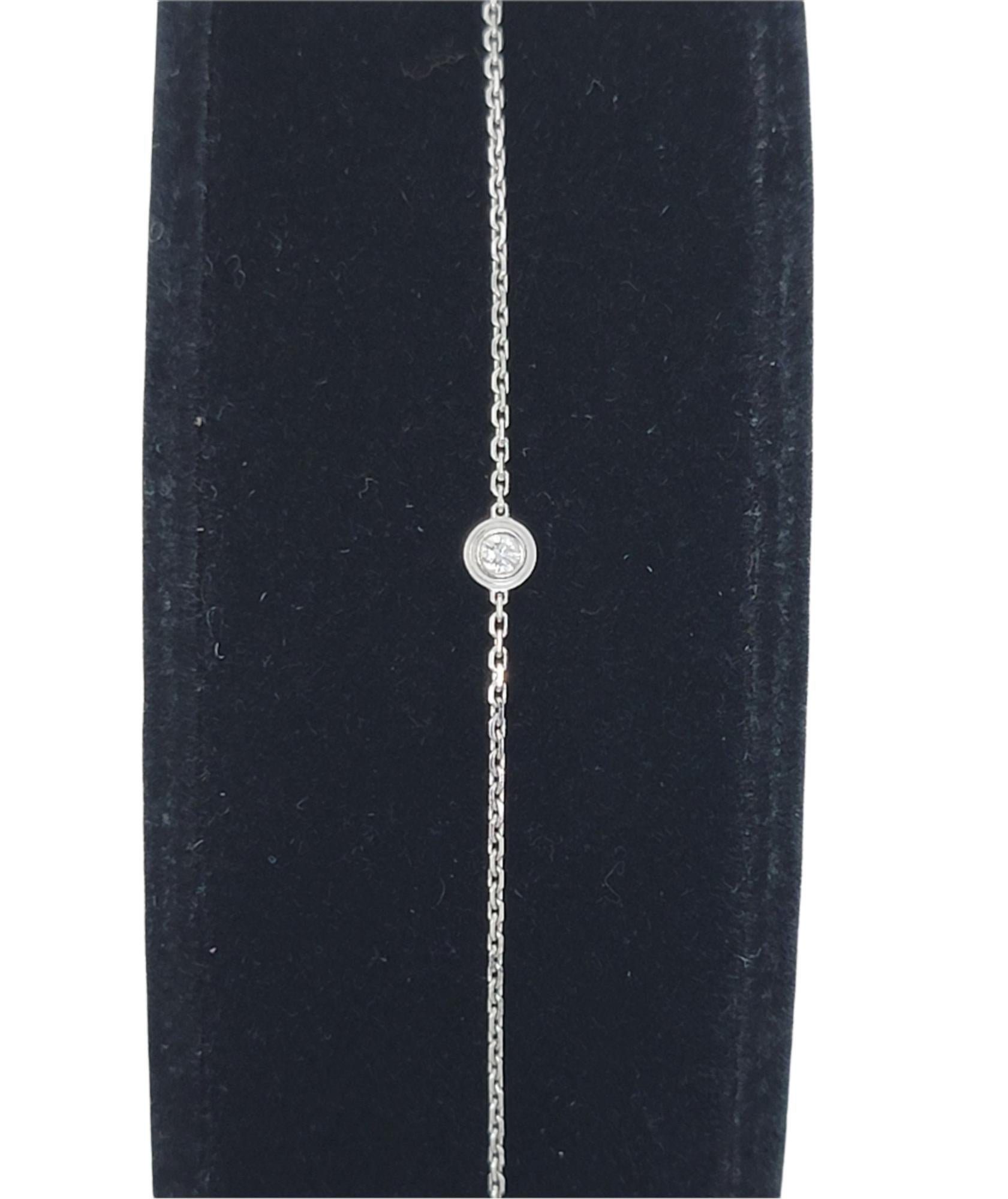 Cartier XS Diamants Legers Round Diamond Chain Bracelet 18 Karat White Gold 4