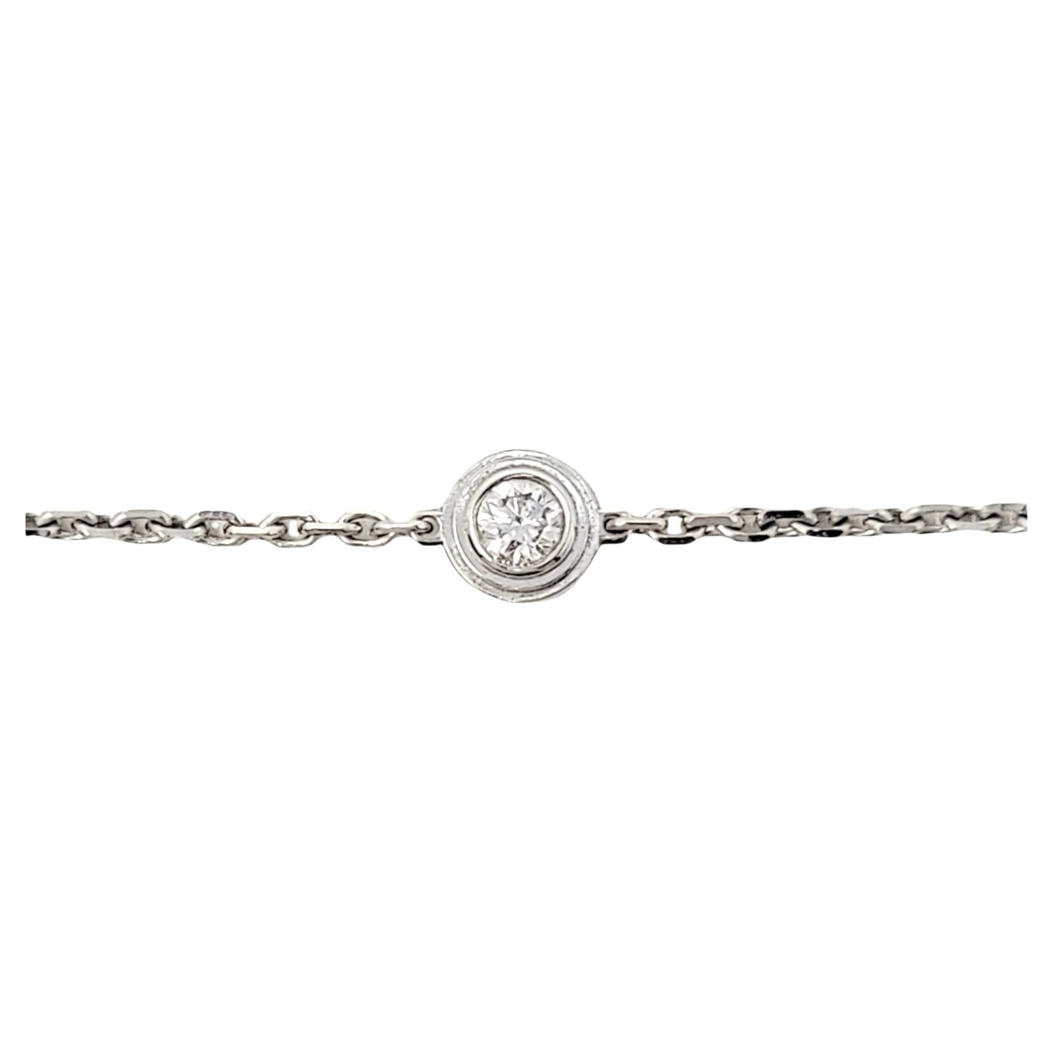 This dainty diamond bracelet by Cartier is stunningly simple, yet undeniably beautiful. Part of the Diamants Legers collection, the ultra delicate white gold chain and single accent diamond gives an understated elegance and goes with just about