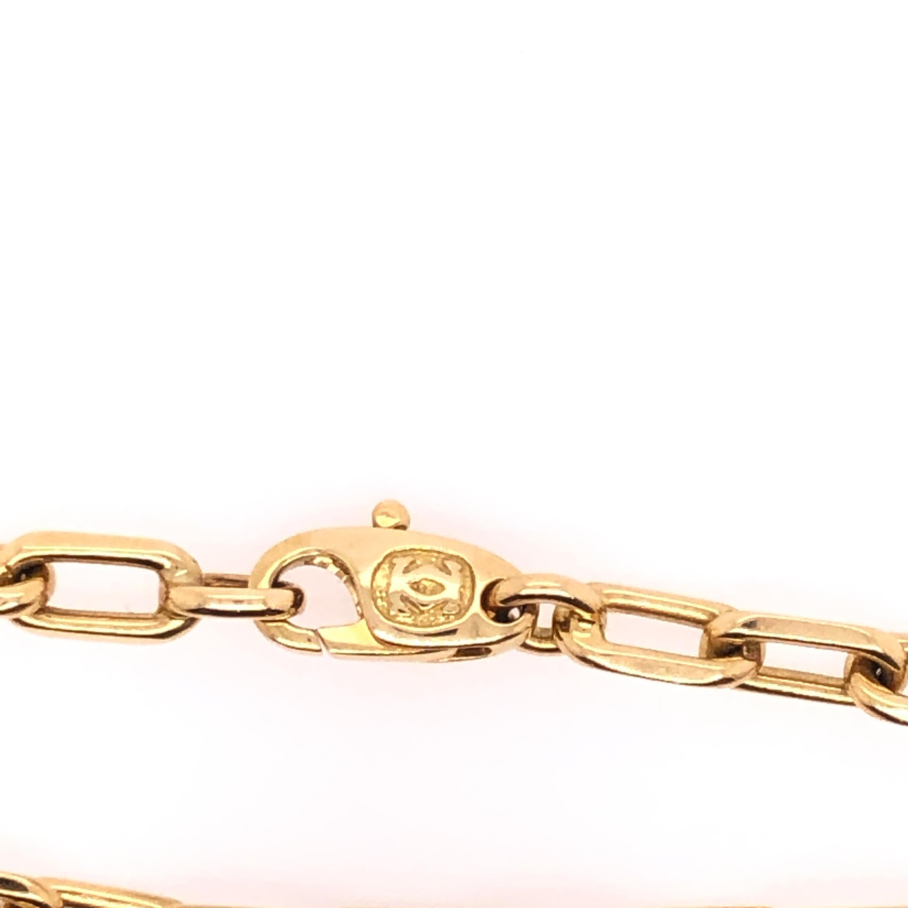 Modern Cartier Yellow and White Gold Heart Charm on Yellow Gold Chain Bracelet