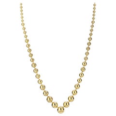 Cartier Yellow Gold 18 Karat Ball Bead Link High Polish Chain Necklace