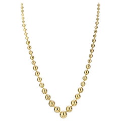 Cartier Yellow Gold 18 Karat Ball Bead Link High Polish Chain Necklace