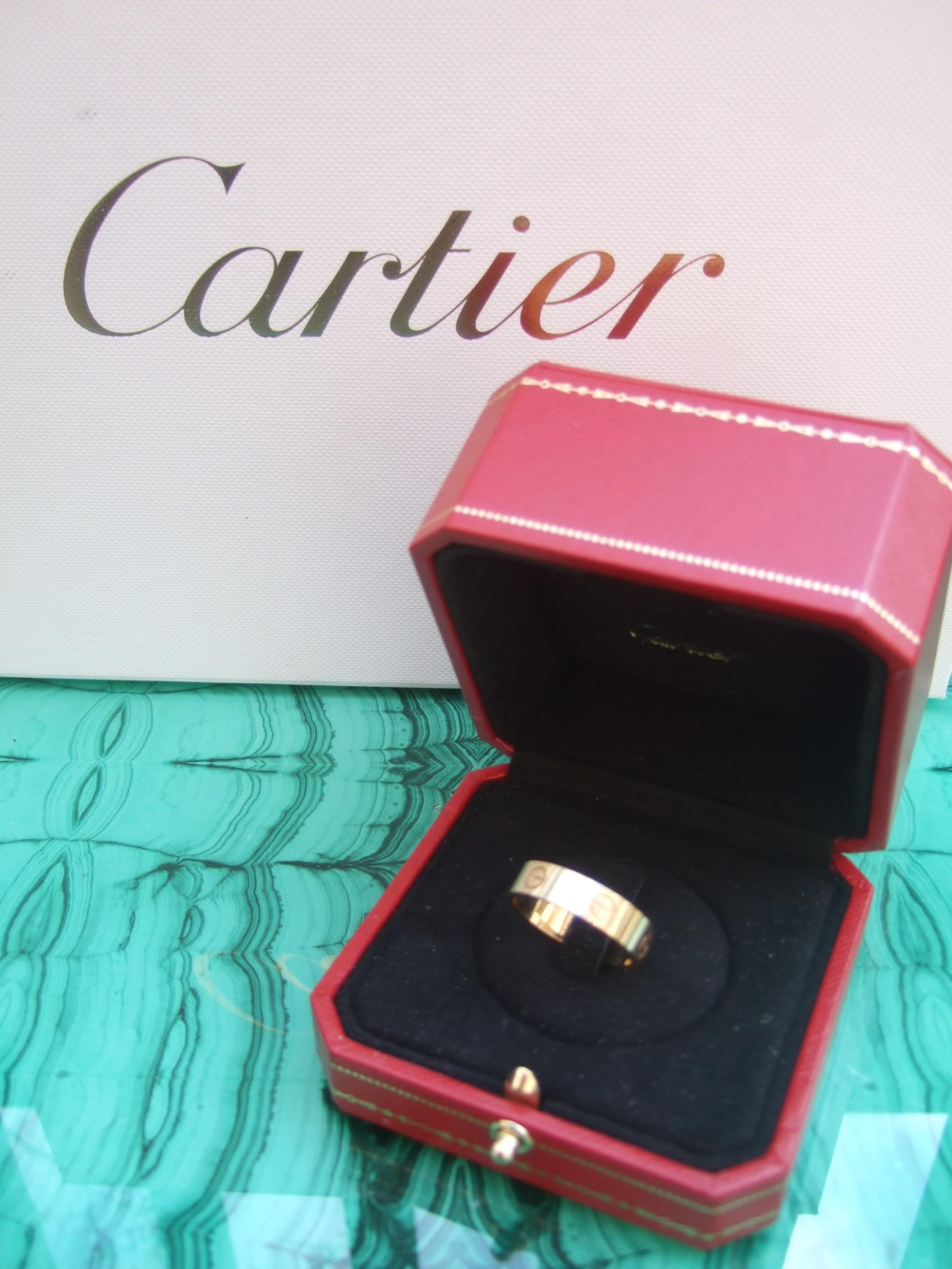 Cartier Yellow Gold 18kt Love Band Ring New in Cartier Box US Size 10 c 21st c  5