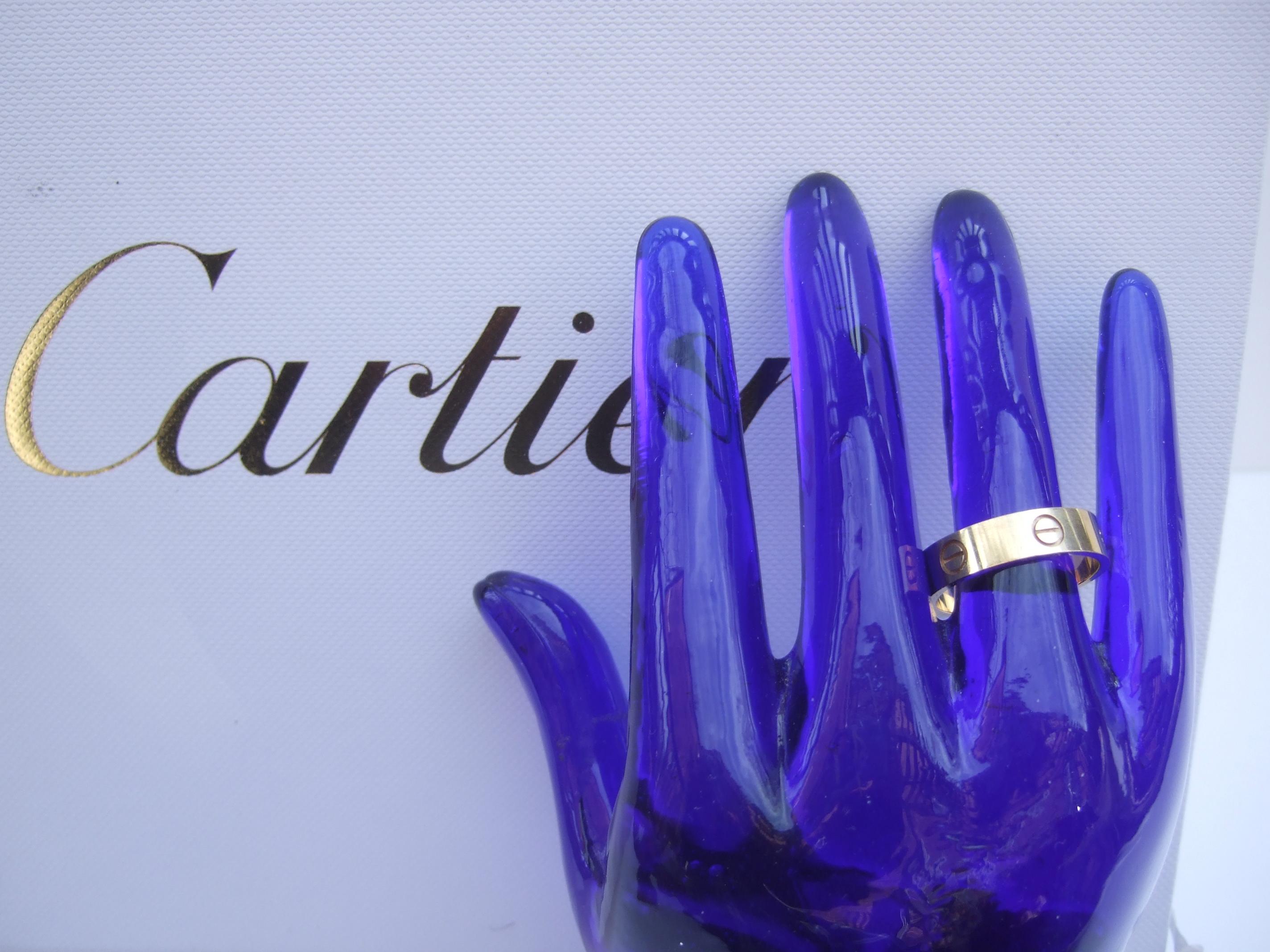 Cartier Yellow Gold 18kt Love Band Ring New in Cartier Box US Size 10 c 21st c  3