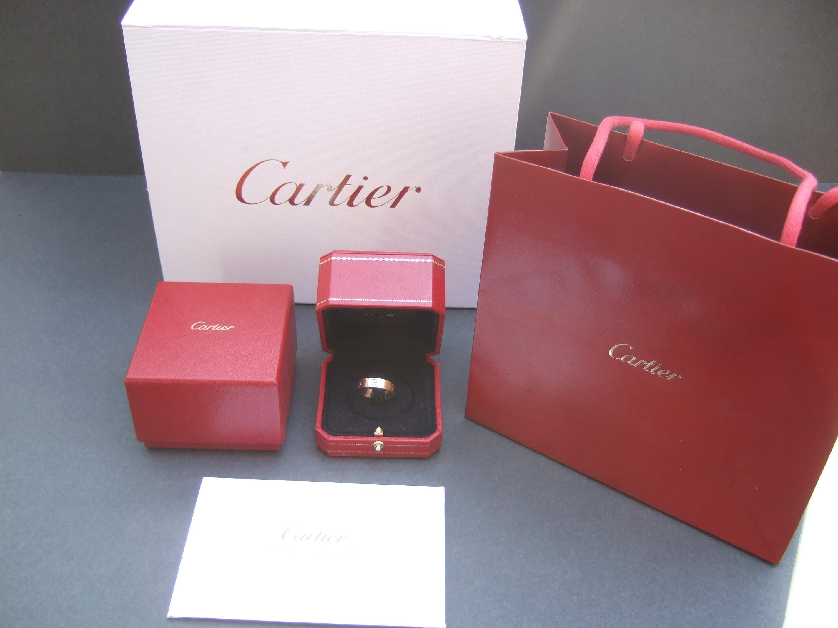 Cartier Yellow Gold 18kt Love Band Ring New in Cartier Box US Size 10 c 21st c  In Excellent Condition In University City, MO