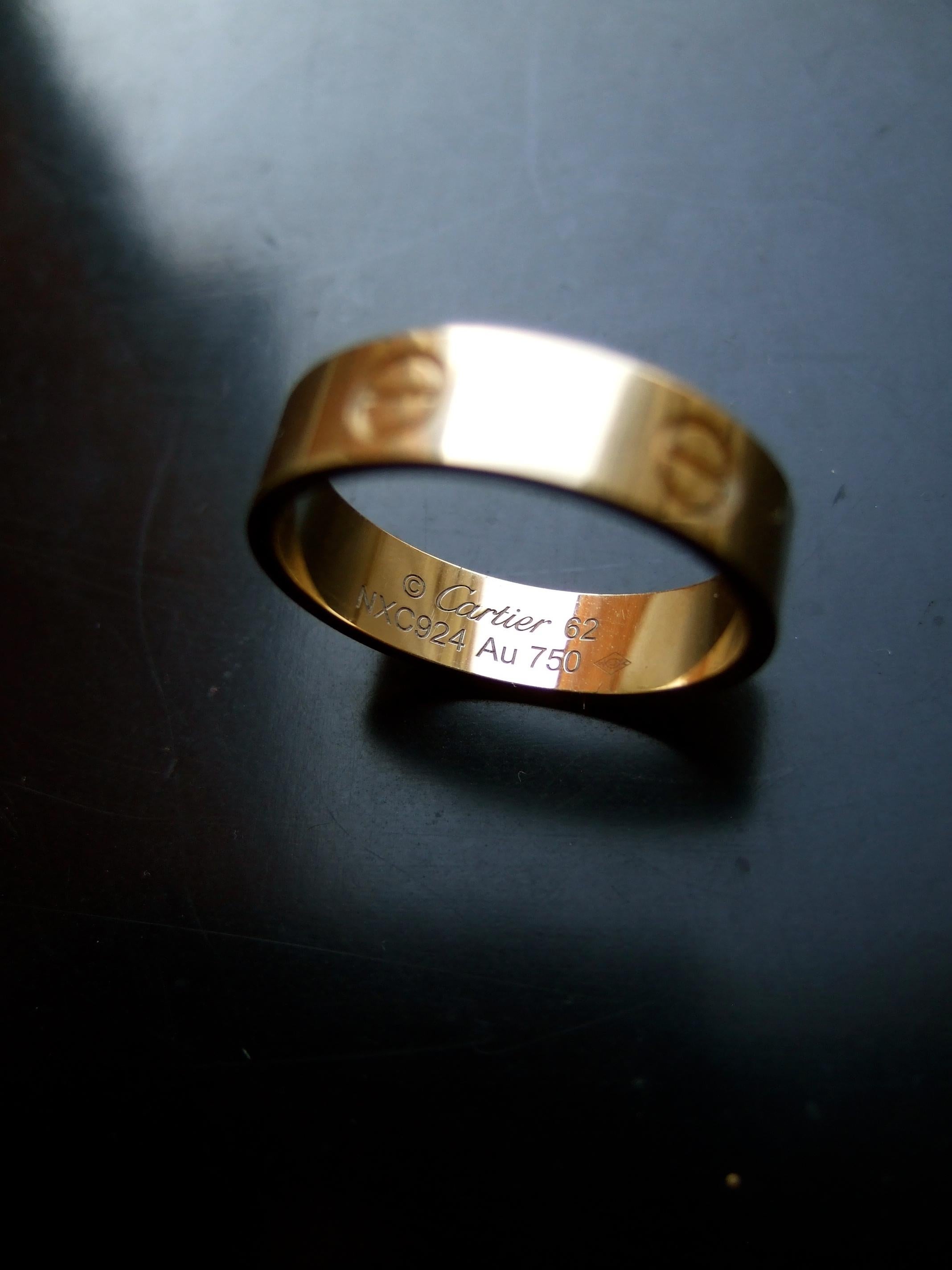 Cartier Yellow Gold 18kt Love Band Ring New in Cartier Box US Size 10 c 21st c  4