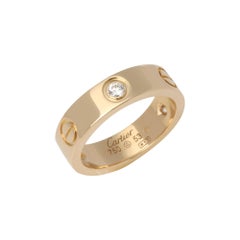 Cartier Yellow Gold 3 Diamond Love Ring