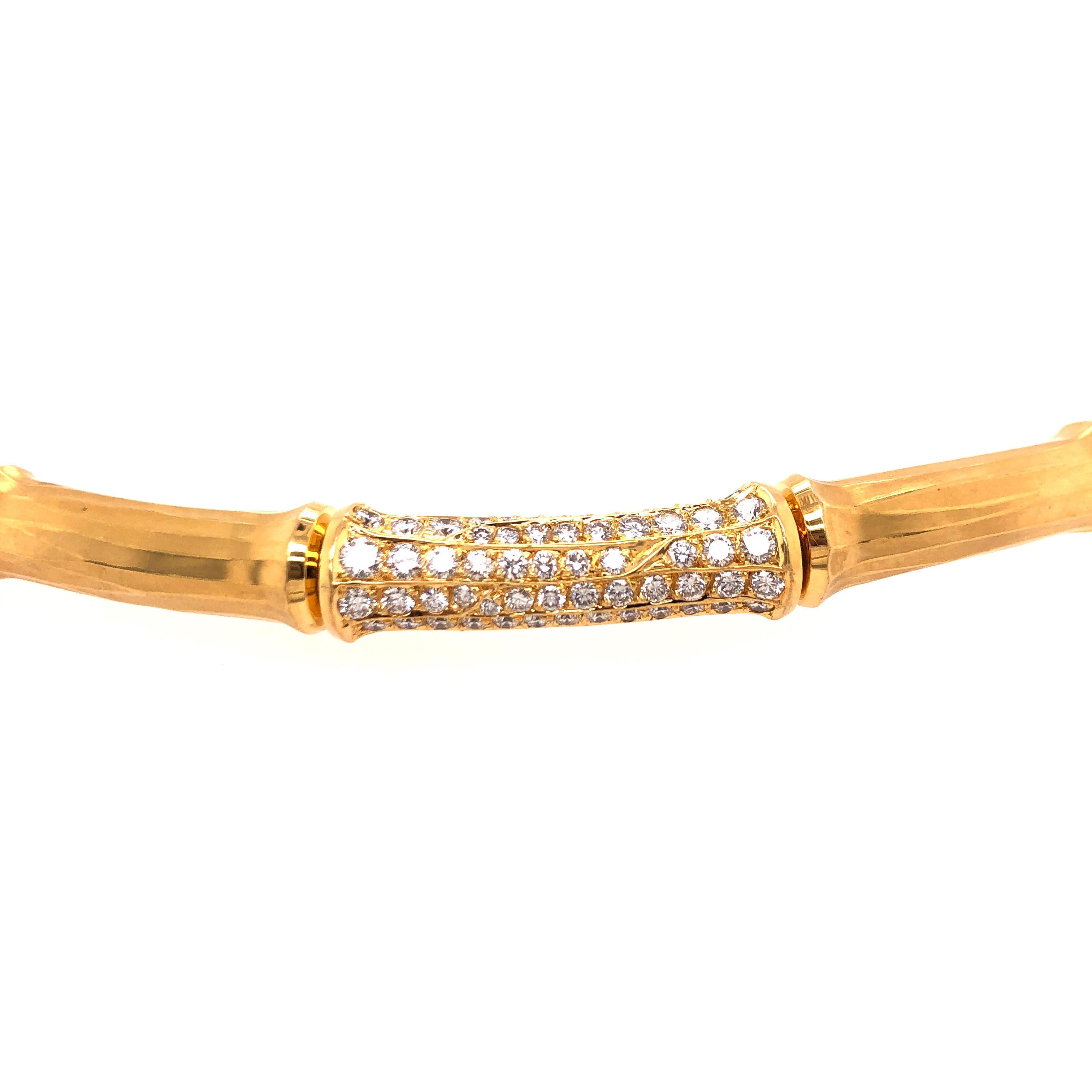 gold bamboo necklace